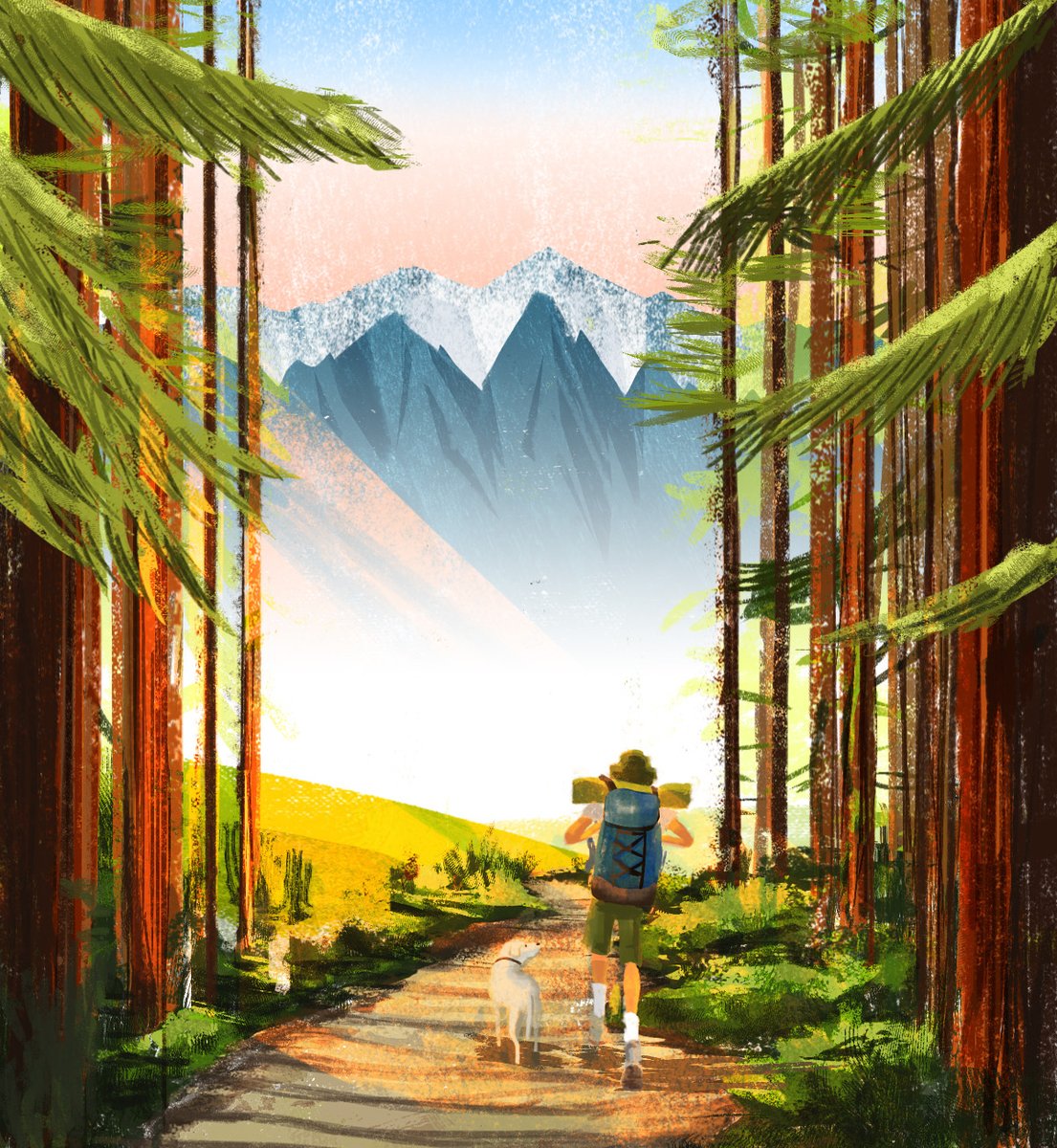 KyokoNemoto's tweet photo. My new artwork on @Behance
https://t.co/YPxWdjFaiD
#landscapepainting #digitalpainting #artwork #walkingwithadog #forest #montains #natureillustration #hiking #backpacking #illustrato #illustration https://t.co/xTZ2BntwPo