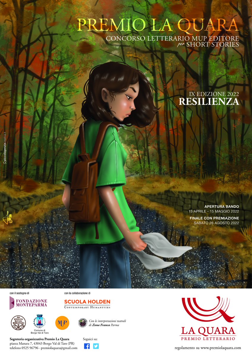 gabriele_eva's tweet photo. 👉🔴Mancano 5 giorni giorni per partecipare al concorso letterario "La Quara" per #raccontibrevi. Il tema di quest'anno è "#Resilienza". #11maggio  @mbeccarelli
📢Per info: https://t.co/dY9M3CeIFb  🔴
#TwittaLibro @sara_vallefuoco @AutriceStefania @emanuelebellato @giober50 https://t.co/6x2fIYCJGn