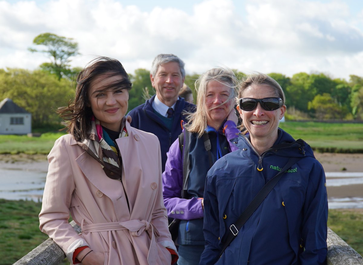 NatureScot's tweet photo. Great to welcome Environment Minister @MairiMcAllan to a beautiful, breezy Aberlady today to launch the Scottish Marine Environmental Enhancement Fund (SMEEF) - a ground-breaking green finance initiative to transform the health of Scotland's coasts &amp; seas: https://t.co/J54uxzcsM5 https://t.co/7JCu7w4vsL