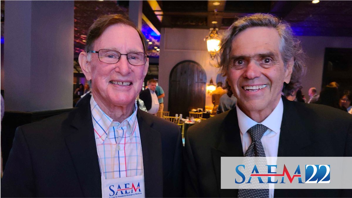 #AGEM <a href="/AGEM_SAEM/">AGEM</a> Founder Lowell Gerson (left) with SAEM's very first president Art Sanders (right). #SAEM22 #Legends