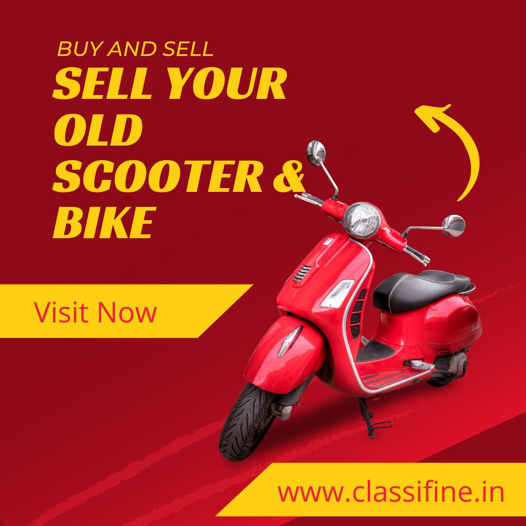classifine1's tweet photo. Sell your old scooters and bikes at attractive prices here
#classifine #freeclassified #ads #sell #buy #bike #scooters https://t.co/uX0JCdo0Ja