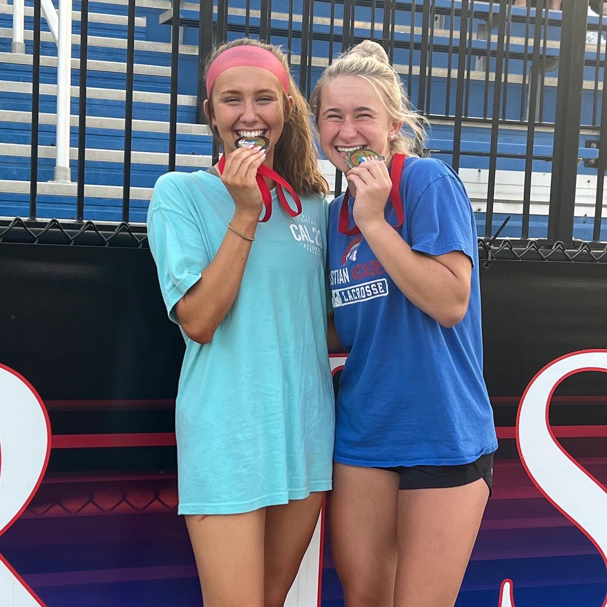 CALGirlsLax's tweet photo. Congratulations to Midfielders Makayla Mason (JR) and Bree Emerson (SO) being named Regional All-Tournament Team 🏅🏅 #GoCAL #CALLAX https://t.co/At7EeFOu44