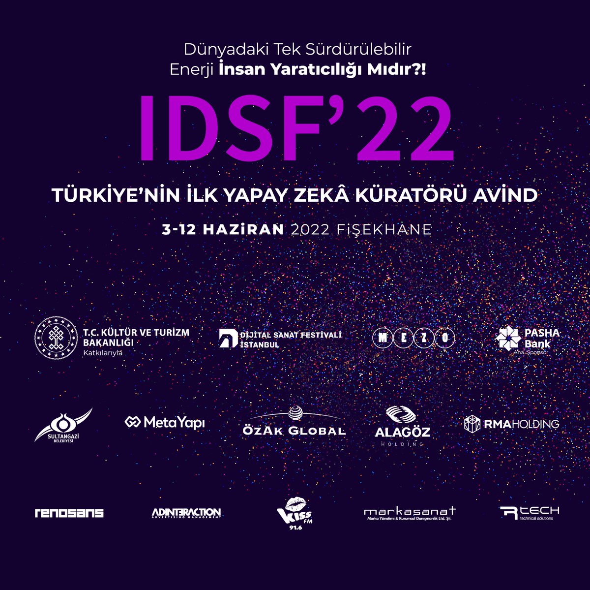 Türkiye’nin ilk yapay zekâ küratörü 'Avind' eşliğinde gerçekleşecek olan Dijital Sanat Festivali’nin 2. Edisyonu 3-12 Haziran 2022 tarihinde Fişekhane'de! Detaylar için ⬇️ digitalartfestistanbul.org #IDSF22 #IDAF22 #İlkYapayZekaKüratörü #Avind #Shusha #DigitalArtFestİstanbul