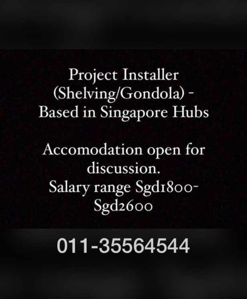 tuwitkerja's tweet photo. Project Installer 
(Based on Singapore)
Salary range : 
SGD 1,800-SGD 2,600
011-35564544 https://t.co/Yo3JstwJxs