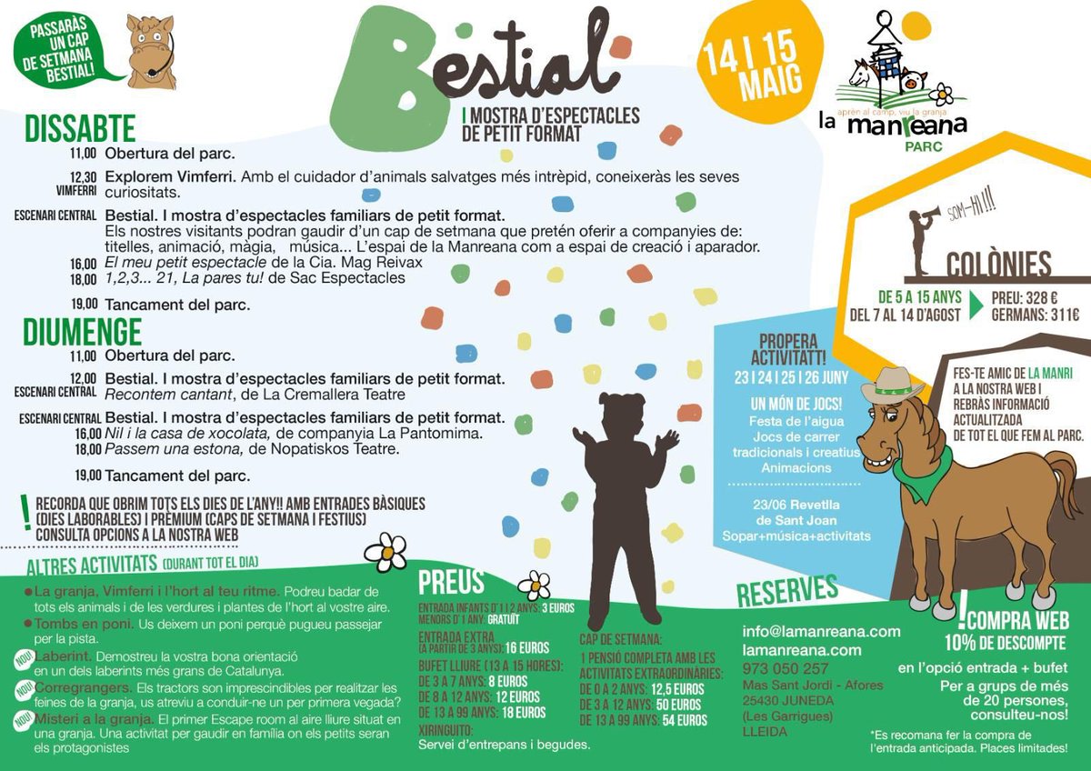 jgraus8's tweet photo. Ens ajudes a fer difusió? Aquest cap de setmana a la Manreana, fem un cap de setmana bestial, espectacles de petit format i per a tots els públics! Entrades a: https://t.co/cFPMckuUyl https://t.co/HGwKcBSRzM