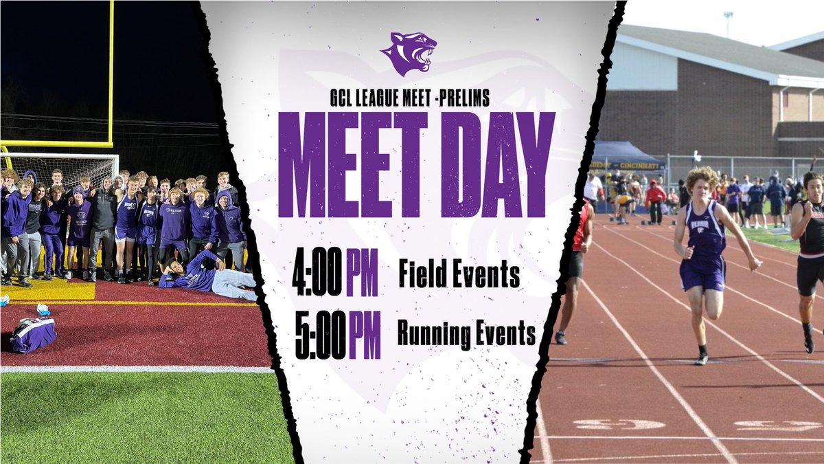 It’s MEET DAY! The Panthers will be competing in the GCL Prelims tonight. 

📍 Lasalle HS
⏱ Field - 4:00pm, Running - 5:00pm
📋Results: timingspot.com

#GoPanthers #ElderTrackAndField