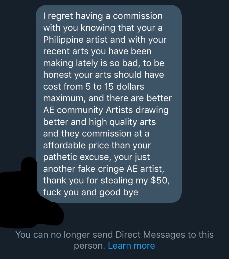 Bocajrofstra's tweet photo. With the Issue of Filipino artist  having a hard time due to recent events happening in some Politics, yep I too unfortunately received the same thing, well I got four dms regretting having to comm me, I did tear up alittle reading these messages https://t.co/Vi4YL5vf5t