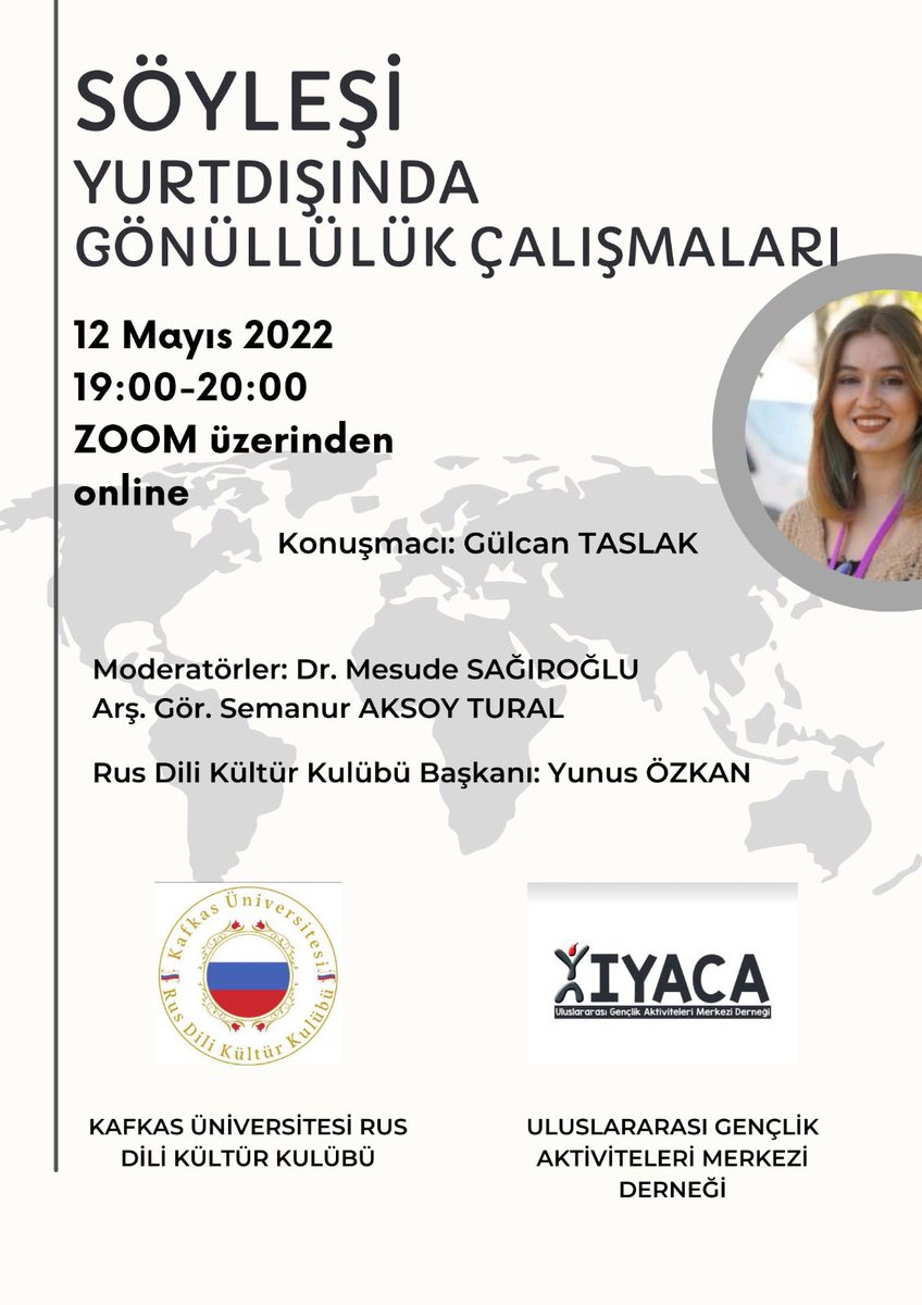 iyacaorg's tweet photo. Kafkas Üniversitesi ve Kafkas Üniversitesi Rus Dili Topluluğu işbirliği ile gençlerle Avrupa fırsatları hakkında sohbet edeceğiz.  
Etkinlik Zoom üzerinden gerçekleşecektir. Link⬇️
https://t.co/T0CiQPTNKB

Toplantı Kimliği: 854 7933 9454
Parola: fwju7B

#erasmus #erasmusplus #ESC https://t.co/x5wAwJ0WLz