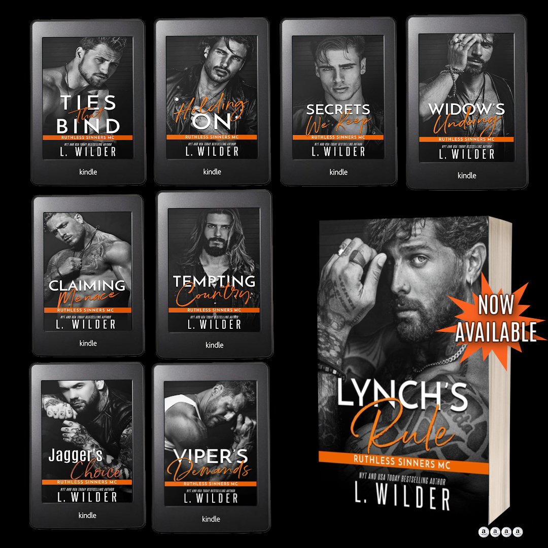 #𝙉𝙚𝙬𝙍𝙚𝙡𝙚𝙖𝙨𝙚 Lynch's Rule: Ruthless Sinners MC by L. Wilder is #𝙇𝙞𝙫𝙚
Amazon US: amzn.to/392KIYF
Amazon UK: amzn.to/3FrNjri
Amazon AU: amzn.to/3MYg5lO
Amazon CA: amzn.to/3kLQcti
Goodreads: bit.ly/3vuBtrH