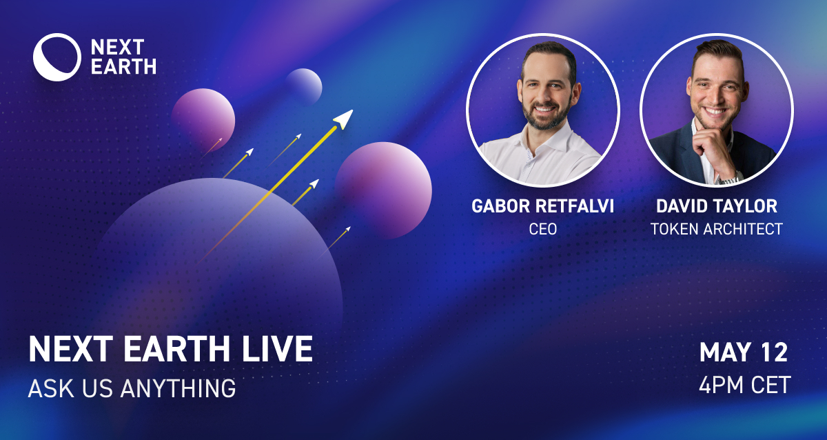 NextEarth_'s tweet photo. 🔴 Is there anything you want to ask @GaborRetfalvi  and @davidtayloryo directly? It’s your time!😎

We'll be answering your questions for an hour tomorrow, during our weekly livestream. 🚀Join us!

#NextEarth #Metaverse #Crypto https://t.co/a7yIHMpbvA