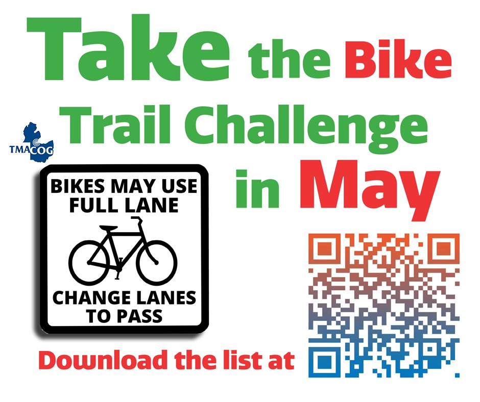 It's #BikeMonth all month long! Join us <a href="/TMACOG/">TMACOG</a>  as we pedal through May! Take our Bike Trail Challenge at bit.ly/3wlOrs1 #tmacogmembers #TMACOG <a href="/MyMetroparks/">Metroparks Toledo</a> <a href="/TARTA_Toledo/">TARTA</a> <a href="/woodparkdist/">Wood County Park District</a> <a href="/city_of_toledo/">City of Toledo</a> <a href="/TrafficWeAre/">WeAreTraffic</a> <a href="/TAB_Toledo/">ToledoAreaBicyclists</a> <a href="/ToledoBikes419/">Toledo Bikes</a>