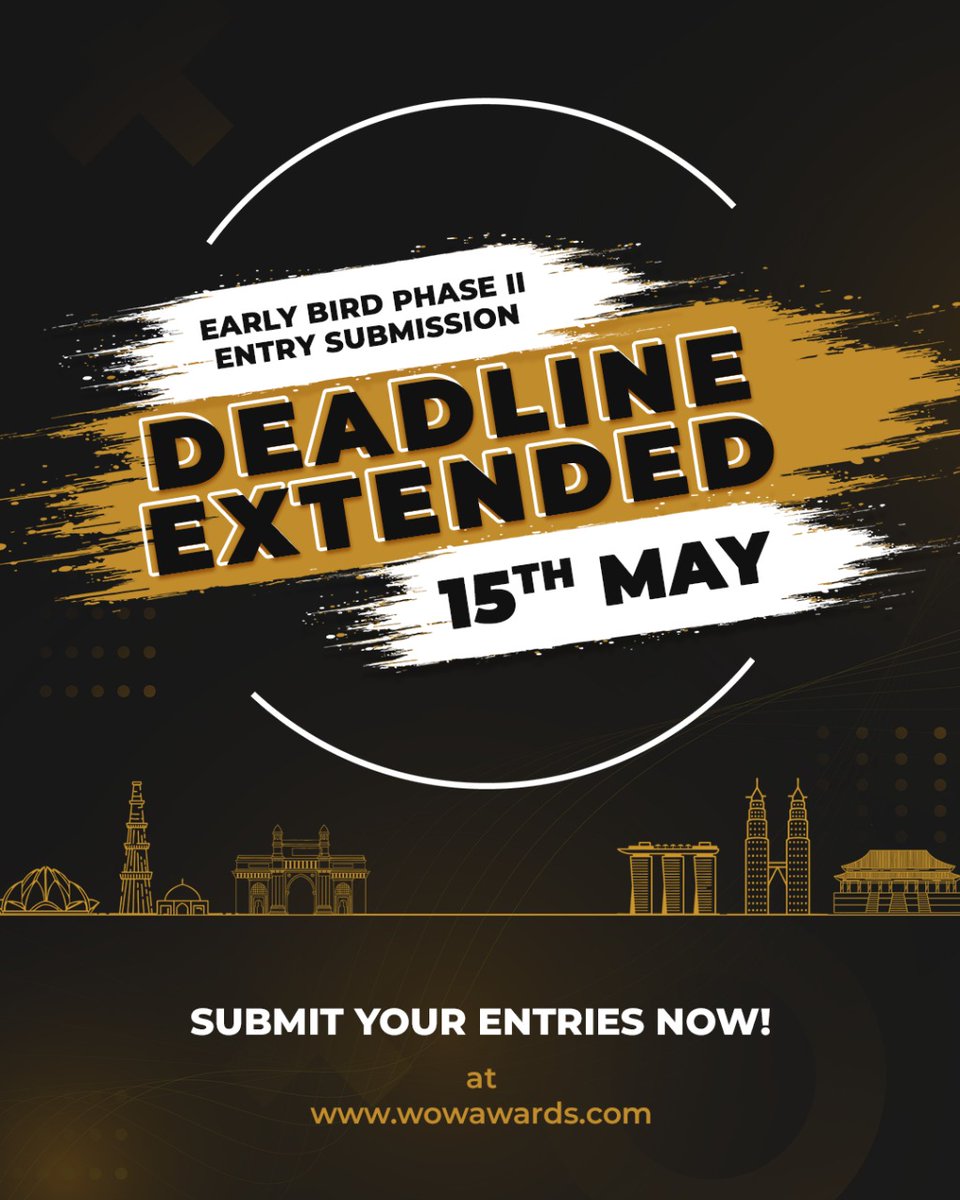 WOW! Deadline now extended till 15 May 2022. Submit your best work today and stand a chance to win the coveted metal!