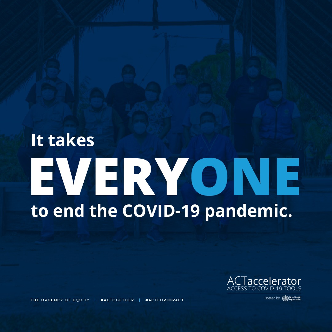 GlobalFund's tweet image. COVID-19 has shown the interconnectedness of our world.

The @ACTAccelerator is a groundbreaking partnership for global cooperation, leveraging stakeholders’ strengths to fast-track solutions.

Together, we can end the #COVID19 pandemic as a global emergency. #ACTogether