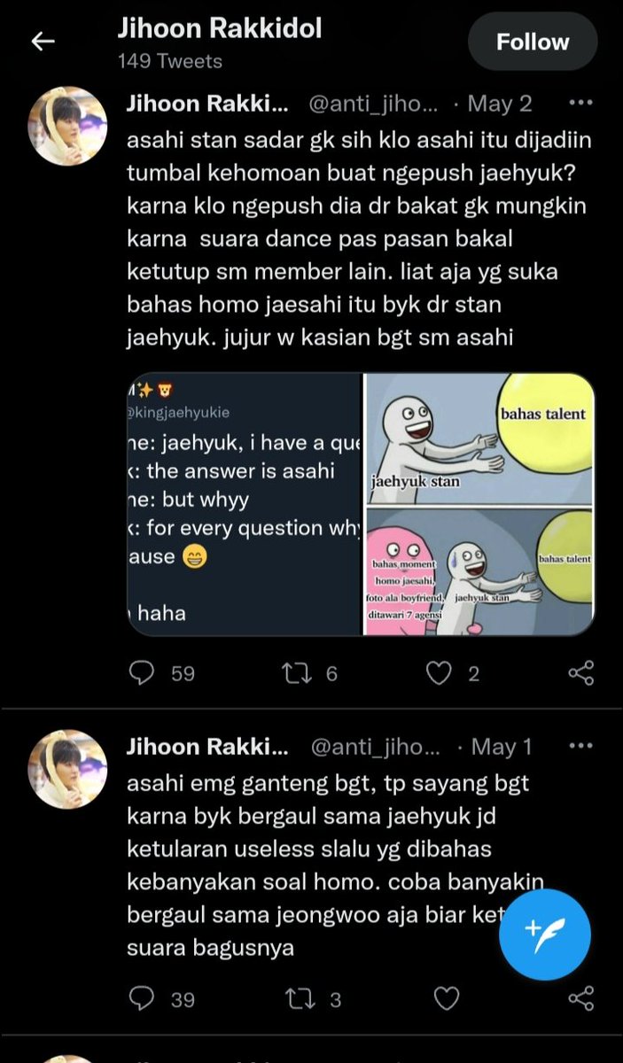 SUNHELP] R &amp; B PLEASE DO NOT ENGAGE!
[
tw // homophobia

troll account mocking 🐱 and other 💎 members

✅ report as:

option 1 -disrespectful/offensive

option 2 - directing hate againsts a protected category > select some homophobic tweets

✅ block

x.com/i/user/1501771…