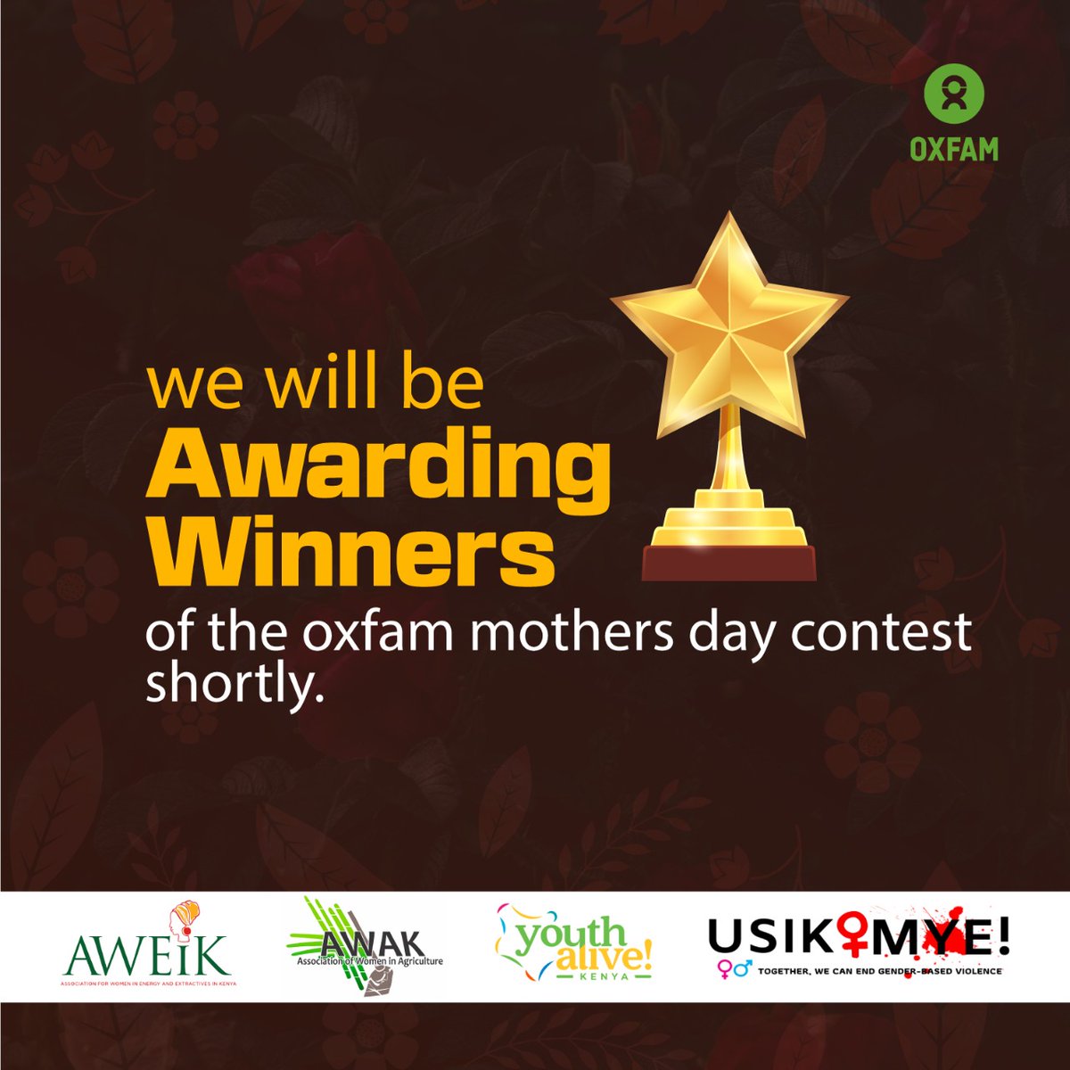 oxfamkenya's tweet photo. Thanks for taking part in the contest. We will award and post our victors in due course #redistributecarework
#recognizecarework
@aweik_ke @AssociationAwak @YouthAliveKenya @usikimye https://t.co/I1ErdBX325