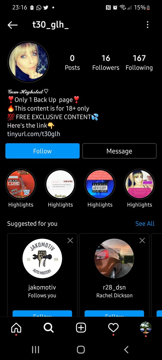 GemHighsted's tweet photo. @instagram I have reported numerous times everyday &amp; so have my friends yet this fake account of me is still there... why has this not been taken down yet? You close down only fans pages so why not this one? https://t.co/3yl8HrfY26
