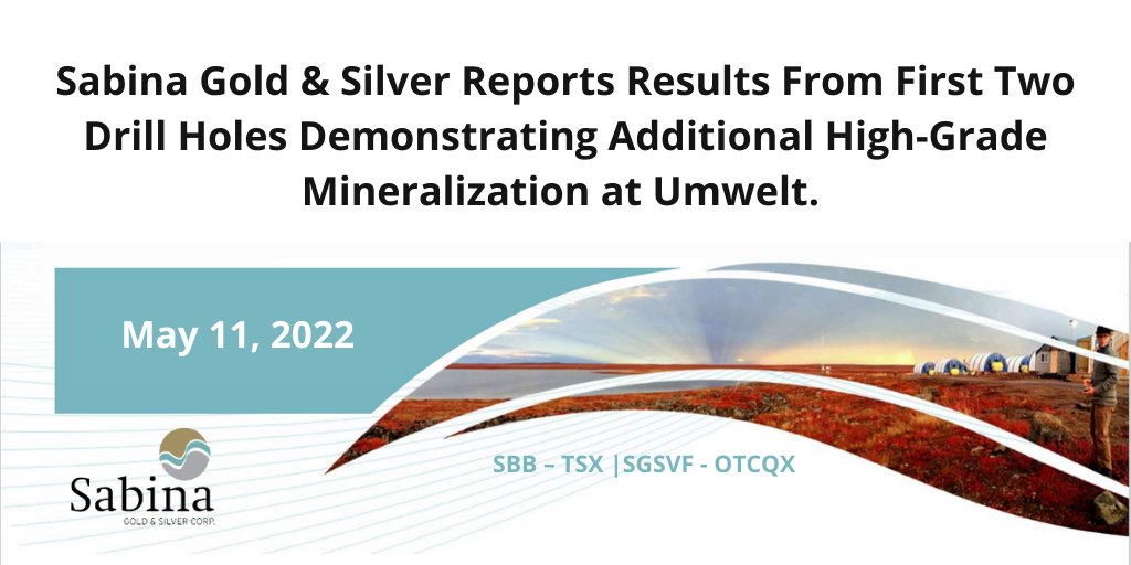 B2G_BackRiver's tweet photo. News | Sabina Gold & Silver Reports Results From First Two Drill Holes Demonstrating Additional High-Grade Mineralization at Umwelt.
More here: https://t.co/cvwN62MgL8
$SBB.TO #BackRiverProject #drilling https://t.co/1Sfs48dpbW