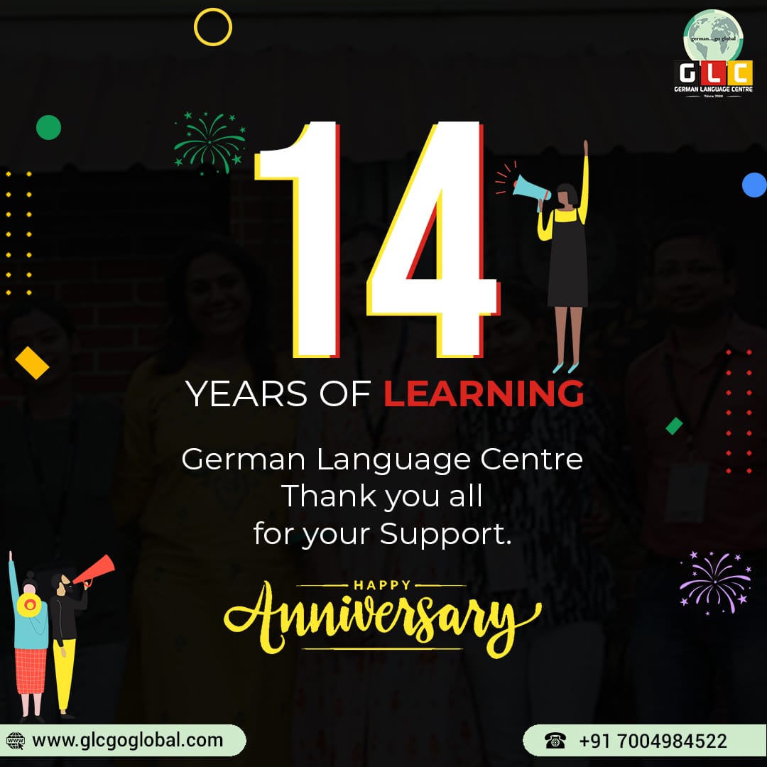 CentreGerman's tweet photo. Thank you all for being a part of this beautiful journey of 1️⃣4️⃣ years. 

#anniversary #14yearsold #14years #may11th #14thanniversary #glc #languageInstitute #goetheinstitut #maxmuellerbhavan #love #support #affection #glcian #glcgoglobal https://t.co/y78HspnxuN