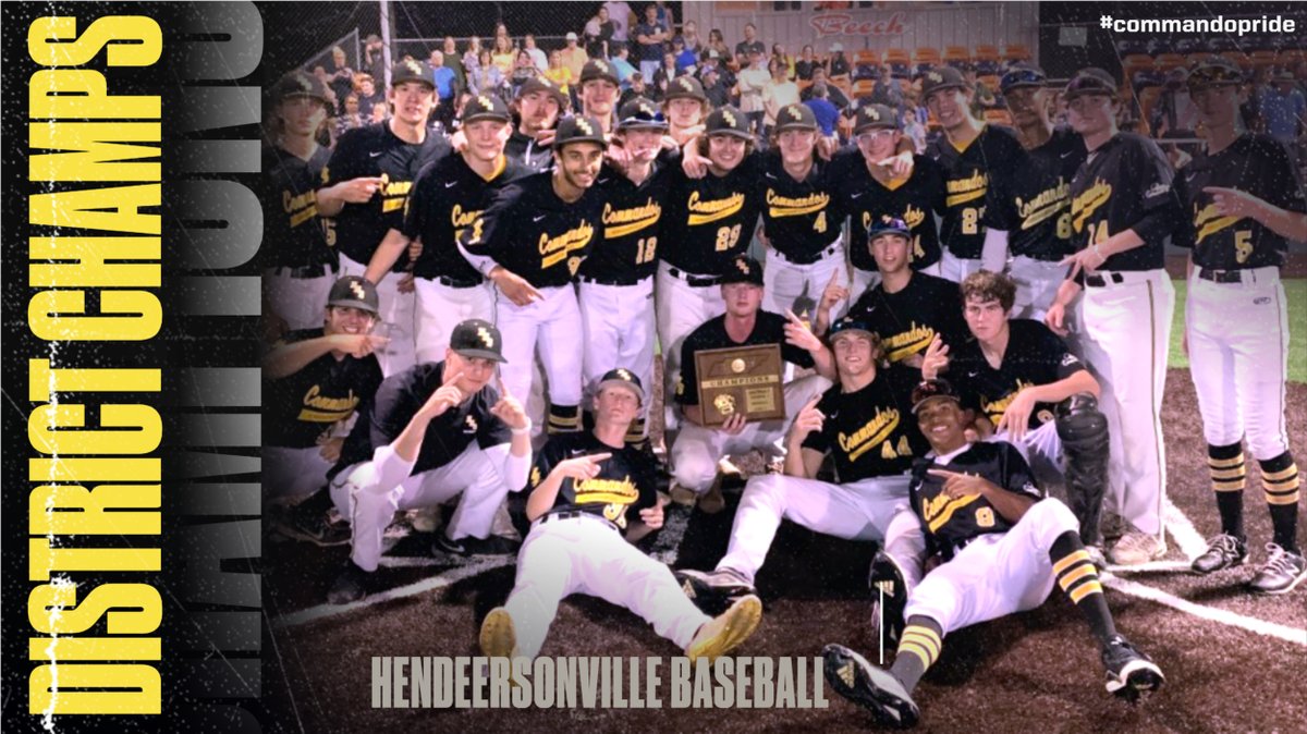 hhscommandos's tweet photo. Congratulations to HHS Commando Baseball
2022 District Champions!
#commandopride @HvilleBaseball https://t.co/iPyiJdn9wW