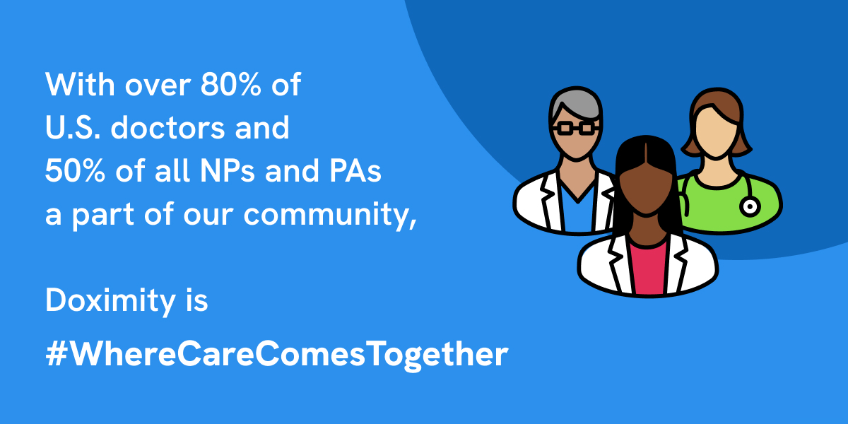 Doximity is #WhereCareComesTogether because clinicians and physicians can collaborate and focus on the best patient care. #DoximityTHF