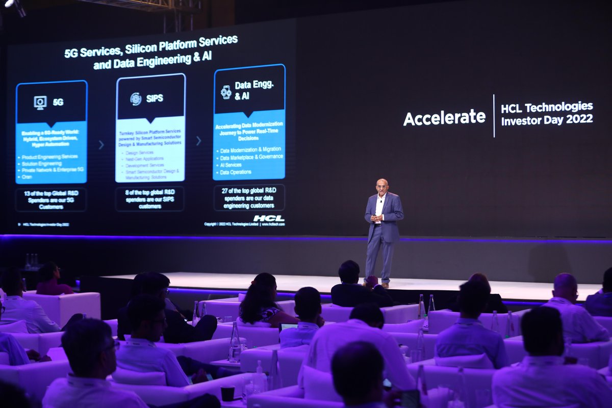 hcltech's tweet photo. Vijay Guntur, President, Engineering and R&amp;D Services, provides insights on the accelerated market demand for digital engineering across industries, driven by Softwarization, Industry 4.0, 5G, Silicon Platform Services, Data Engineering, AI and more.
#HCLAccelerate https://t.co/U6C9lagr3P