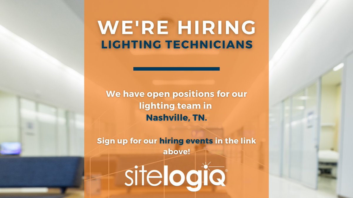 SitelogIQ's tweet photo. We're #hiring! Sign up for our upcoming hiring events taking place today, 11am-2pm CST & 4pm-6pm CST and tomorrow, May 12, 11am-2pm CST. Register here to reserve your spot now: https://t.co/G65ueFsPhV
#lightingtechnicians #healthcare https://t.co/5ZUHv6qpBN