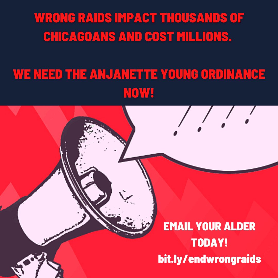 Well, this blew up--thanks .@JortsTheCat! We don't have a SoundCloud, but we do want every Chicago resident to send an email to their alder to support the #AnjanetteYoungOrdinance! bit.ly/endwrongraids