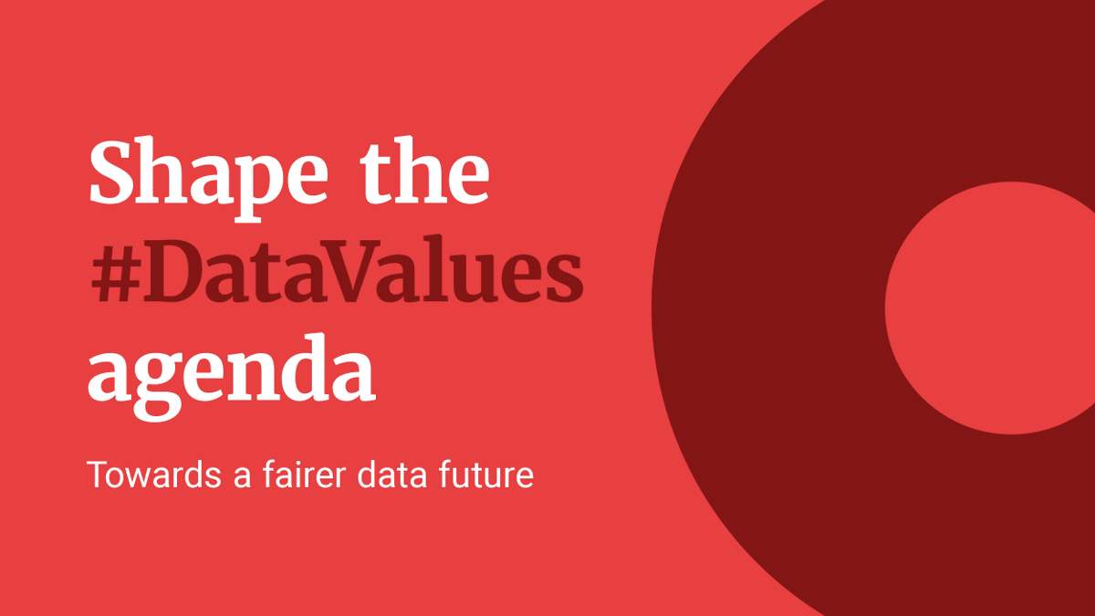 How do we build a fairer data future? Over the last year the Data Values Project has been consulting with people and organizations across the 🌎 to develop an agenda for change.
 ✍️ Share your input on the consultation for the #DataValues white paper: bit.ly/DVP-consultati…