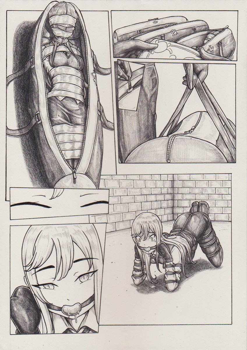 BluecoatAgency's tweet photo. Attempting an escape, Liana got caught and punished by her captor. Later that night, someone "bought" her and took her to their hideout in a sport bag. When she woke up, she found herself in new ties &amp; with another missing detective, Diana.

Art by @Grafhou2, Diana is @zsy43's OC https://t.co/xWiwmRvZzm