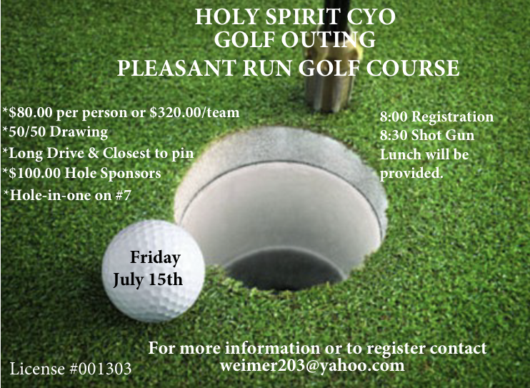HSSCatholic's tweet photo. Do you have your hole sponsorship in place? It's not too late to support Holy Spirit CYO sports.
Indiana Gaming License 001303
#CYO #sportsofallsorts #fundraiser #HolySpirit #CatholicSchool https://t.co/NM67vnHKm5