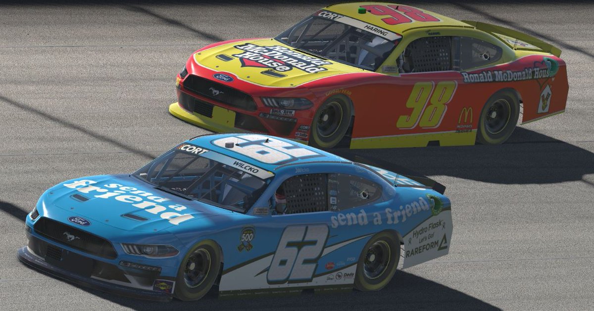 GoBRM's tweet photo. Tonight - It's the @CORTRacing  Finish the Fight 500 and the last chance for BRM to make the Playoffs.
@RichJette  will be running the #36 ASAN Chevy
@ChapelHillSim  will be running the #98 Ronald Mcdonald House Ford
@JWilcko  will be running the #62 @sendafriendco Ford https://t.co/nAMYuwfh1Q