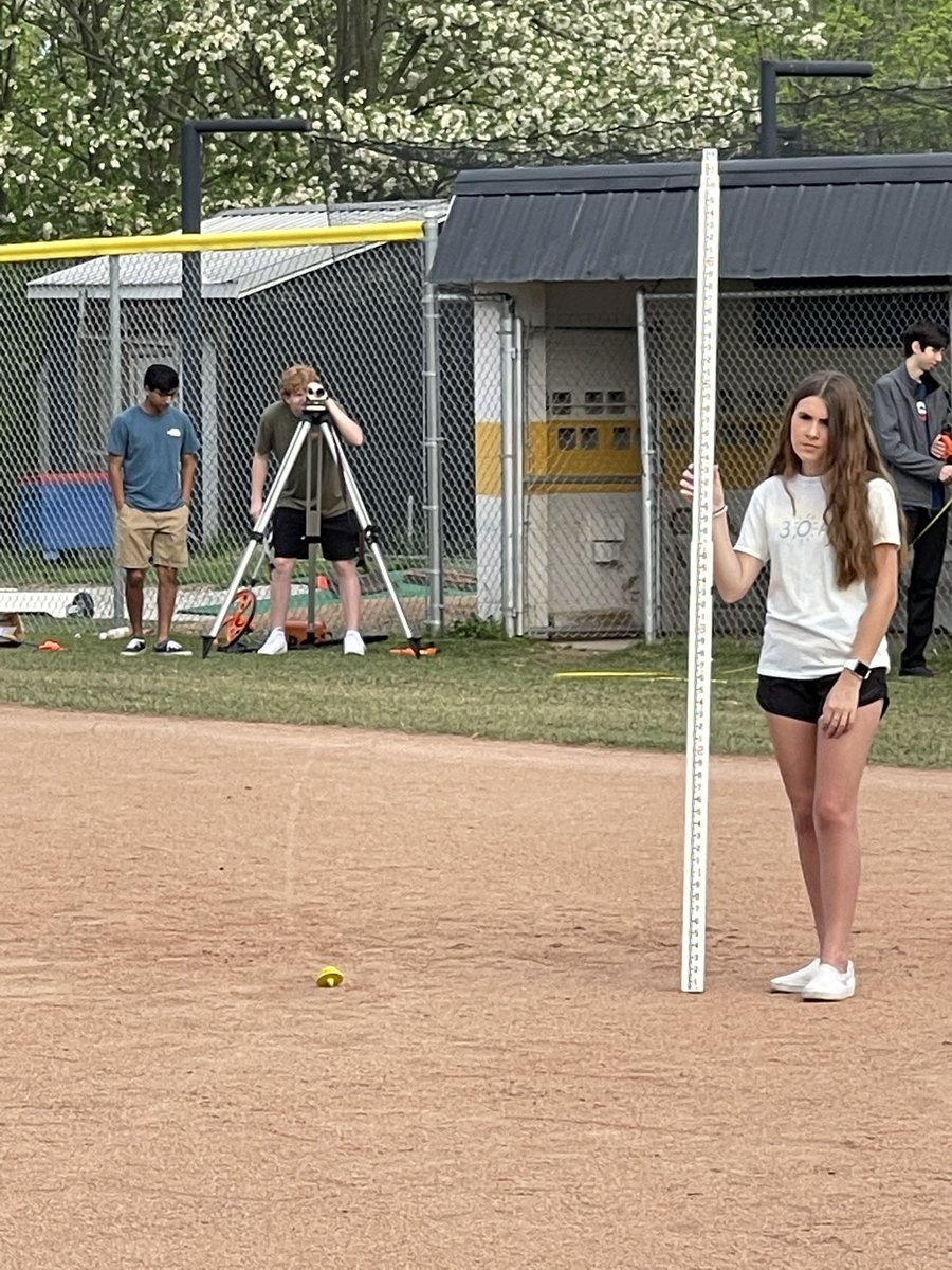 The OHS Civil Engineering and Architecture class is out surveying the new baseball field. It will be interesting to compare these new elevations to last years. @chaddickemper <a href="/MSDR9chat/">#MSDR9chat</a> <a href="/Hassler4MSDBOE/">Peggy Hassler</a> <a href="/OHS_Tigers/">Oakville High School</a> #msdr9 #pltw