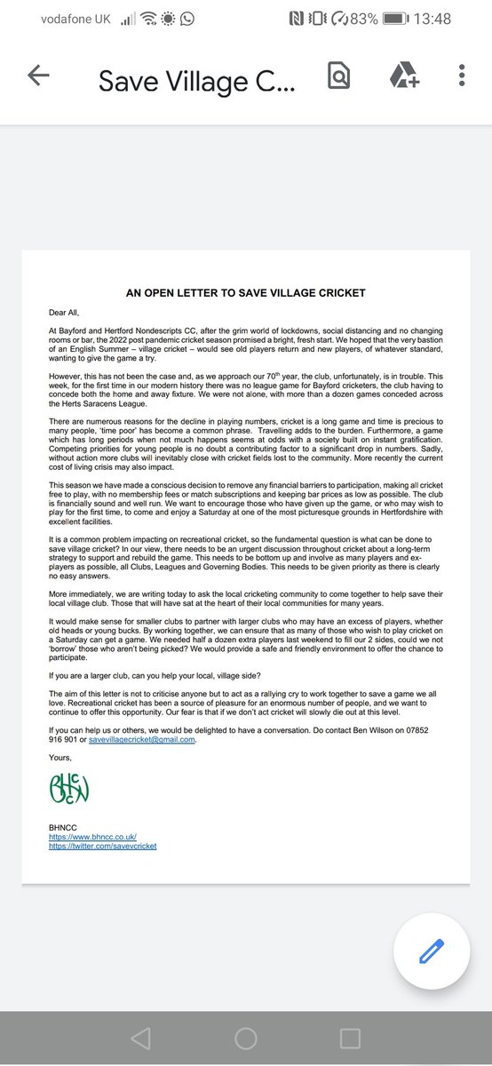 Ware Cricket Club tweet media