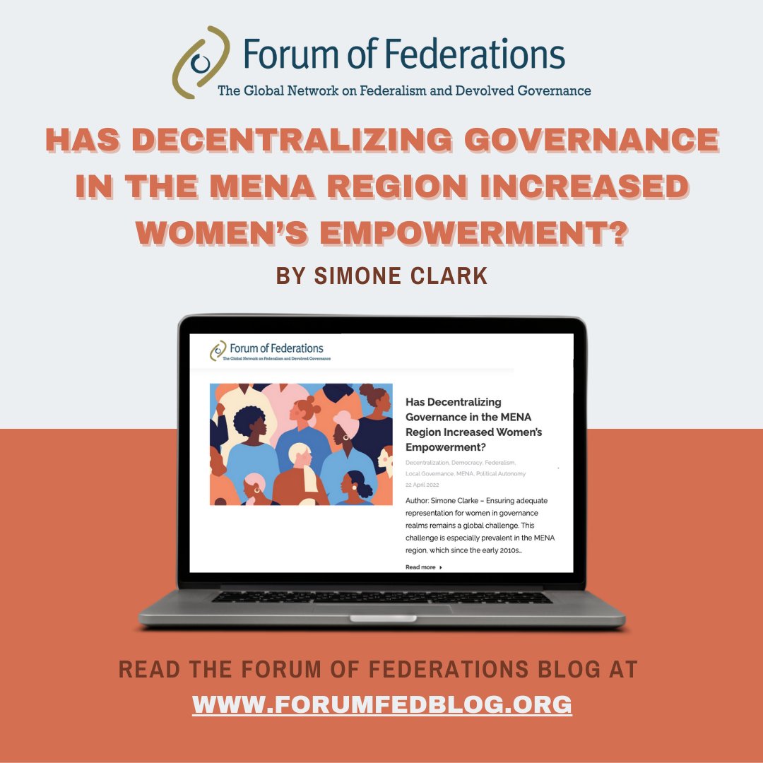 ForumFed's tweet photo. Ensuring adequate representation for women in governance in the MENA region remains a challenge

𝐇𝐚𝐬 𝐃𝐞𝐜𝐞𝐧𝐭𝐫𝐚𝐥𝐢𝐳𝐢𝐧𝐠 𝐆𝐨𝐯𝐞𝐫𝐧𝐚𝐧𝐜𝐞 𝐢𝐧 𝐭𝐡𝐞 𝐌𝐄𝐍𝐀 𝐑𝐞𝐠𝐢𝐨𝐧 𝐈𝐧𝐜𝐫𝐞𝐚𝐬𝐞𝐝 𝐖𝐨𝐦𝐞𝐧’𝐬 𝐄𝐦𝐩𝐨𝐰𝐞𝐫𝐦𝐞𝐧𝐭?

📖➡️
https://t.co/j5vu1coRqH https://t.co/sDORGTNgFf