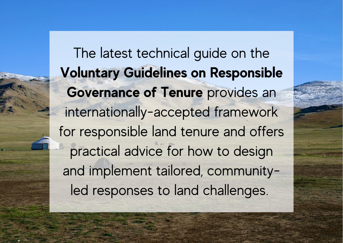 IPESfood's tweet photo. What should food systems &amp; land governance look like to combat land degradation, #biodiversity loss &amp; #climatechange? ​​
 
The @UN_CFS Voluntary Guidelines on Responsible Governance of Tenure provide a useful way forward: https://t.co/qqUPQvX2sH #VGGT #UNCCDCOP15 https://t.co/bsVLw51KoT