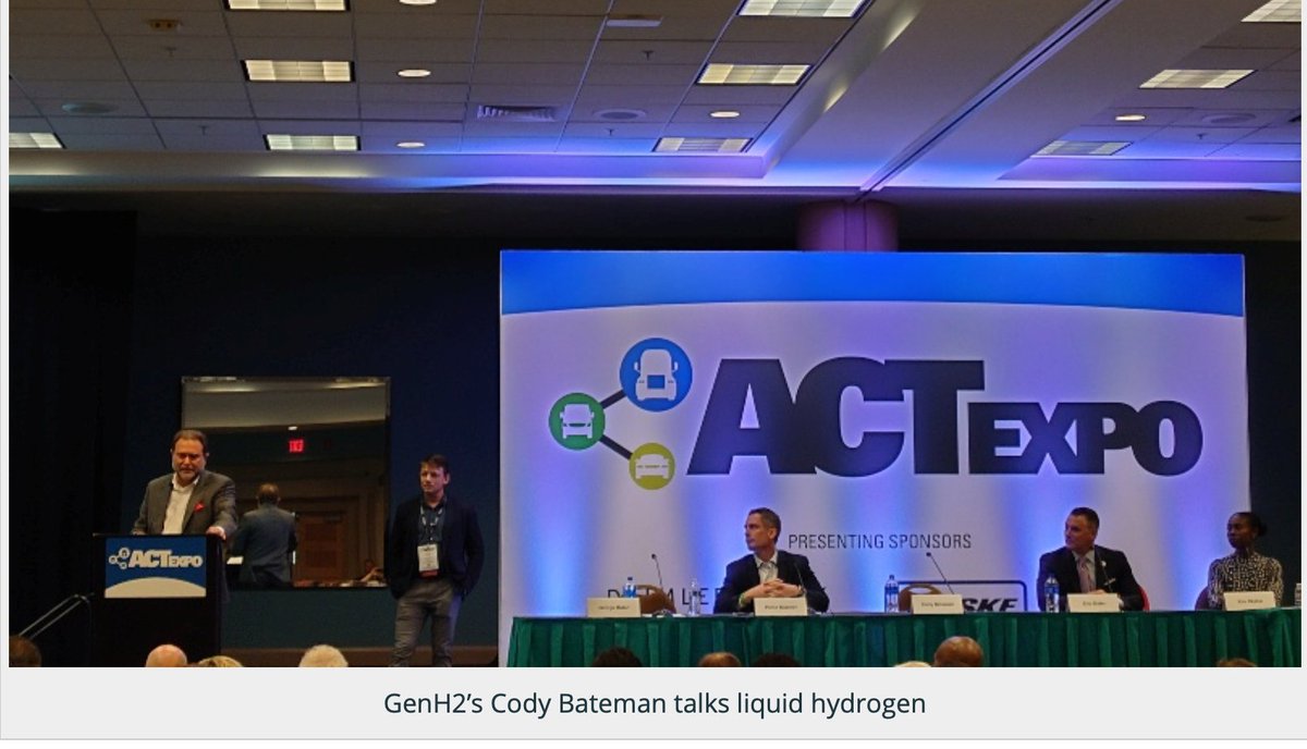DiscoverGenH2's tweet photo. ALL the talk at this year's @ACTExpo is #Hydrogen!

https://t.co/JfZt3JNTUM

#GenH2 #DiscoverHydrogen #ACTExpo #FuelCellsWorks https://t.co/G6Ra6bgGuP