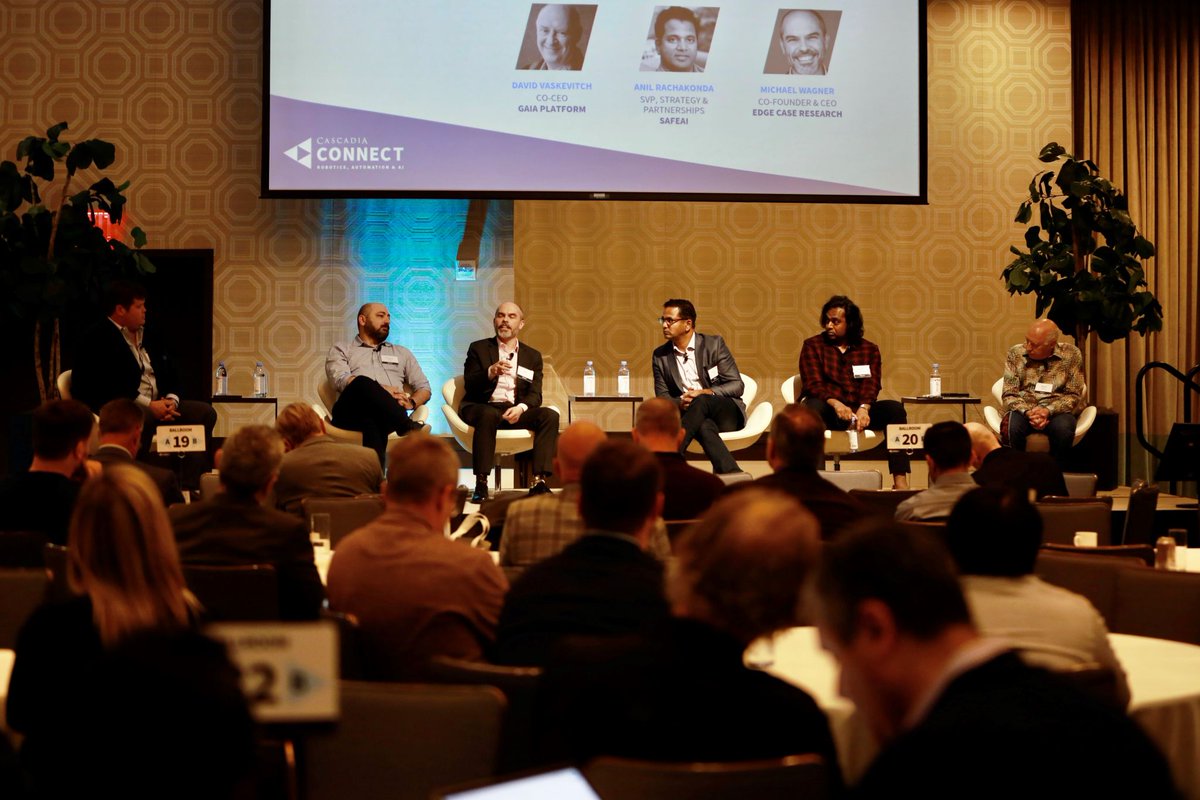 ModelDashPrime's tweet image. We were excited to share the stage with @LocomationAI @EdgeCaseRes @SafeAIAutonomy and Gaia Platforms. Best panel we've been on! ;) Great discussion on the future of Autonomy, VC markets, and even the future of labor. Thanks to @RoboPGH and Cascadia Capital for hosting it