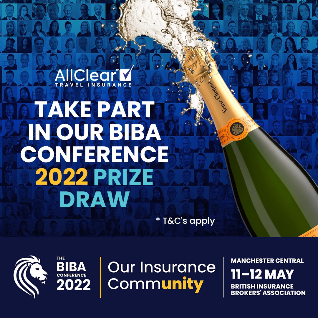 It is so great to be back at #BIBAConference2022

Enter our #prizedraw for the chance to #WIN a magnum of Veuve Clicquot champagne. Simply follow this account and retweet this post. 

T&amp;C's apply: allcleartravel.co.uk/CGI-BIN/LANSAW…

#OurInsuranceCommunity #BIBA #TravelInsurance