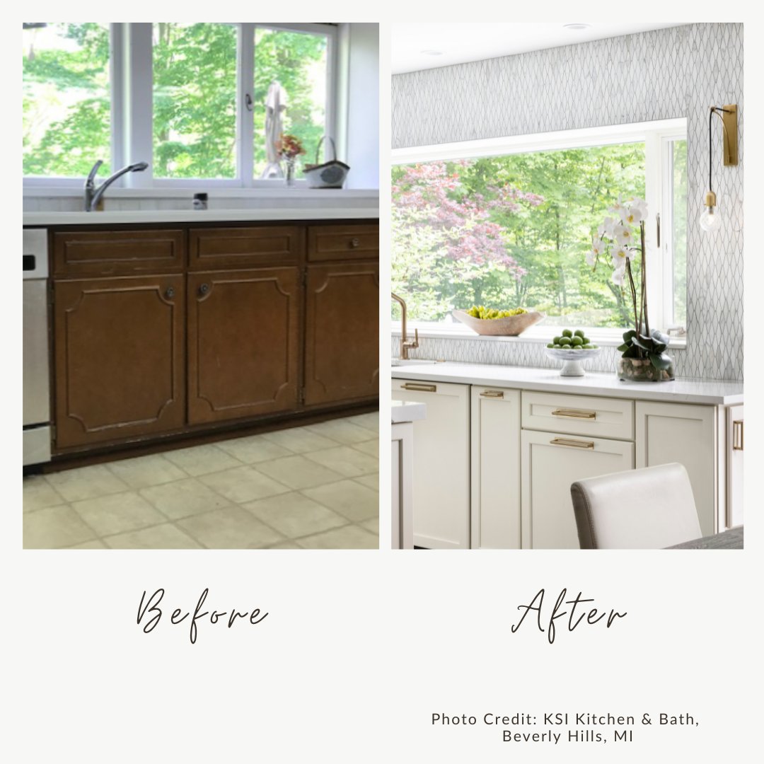 It’s National Home Remodeling Month, Sponsored by Westlake Royal Building Products. This week, we are featuring photos of kitchen and bathroom remodels. This kitchen was updated with a design that takes advantage of the home’s natural surroundings. nahb.org/remodelingmonth