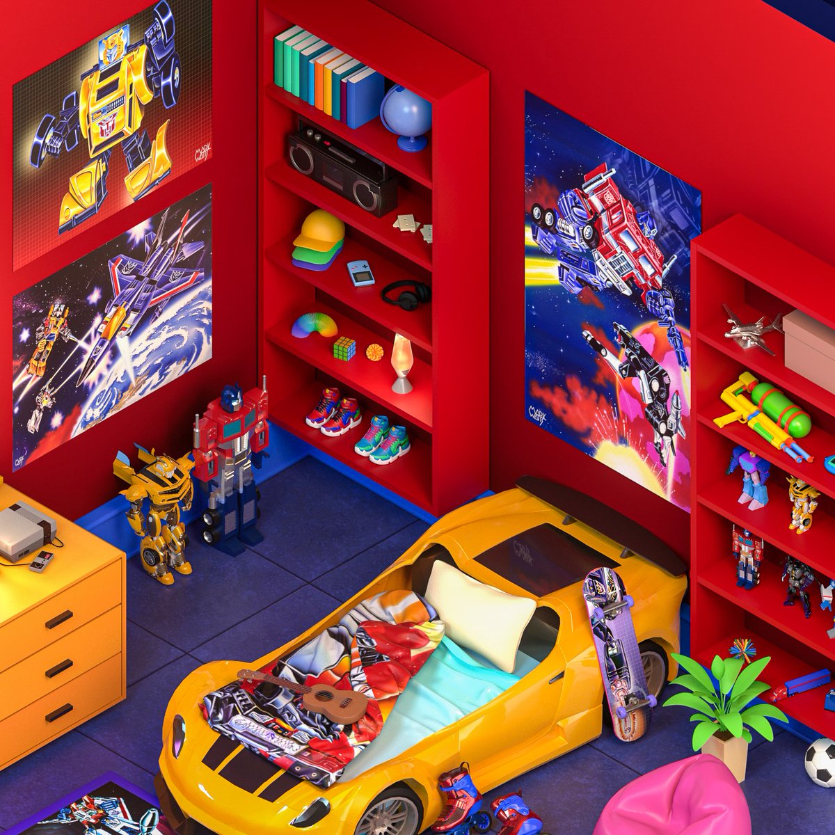 amritpaldesign's tweet photo. Transformers Toy Room auction ends in less than three hours. Thank you to all five bidders so far excited to see who collects it. @KamalKakkar5 @audrey_ou @cyberh49 https://t.co/k6F4a7cu77