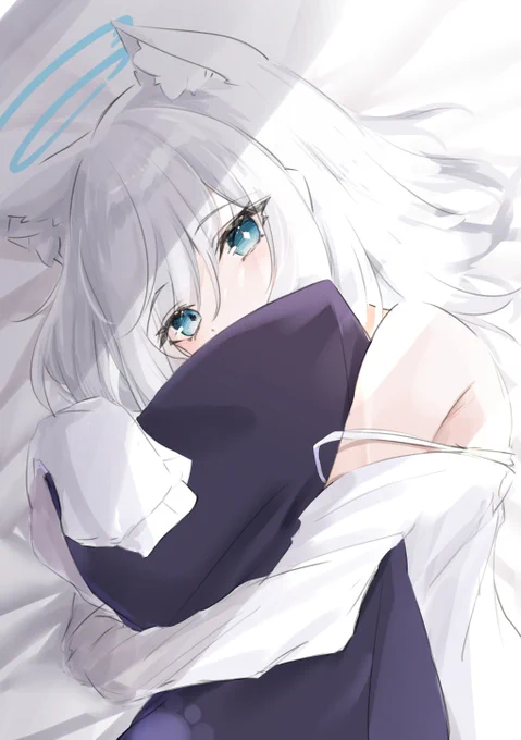 #100日チャレンジ 
#BlueArchive 
24日目 寝そべりシロコ2 