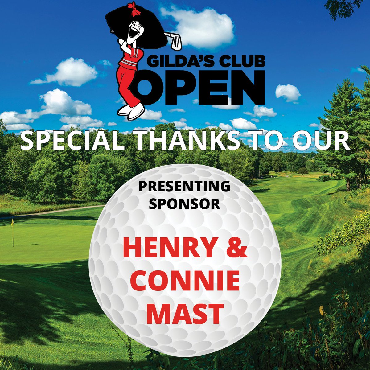 We're just under two weeks away from our 9th Annual Gilda's Club Open! Special thanks to our presenting sponsors Yesterdog, Tall Tree Realty &amp; Property Management and Henry &amp; Connie Mast.