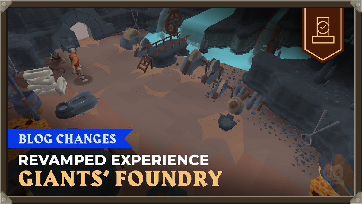 💬 We reviewed your recent feedback and since then, the team has been hard at work to make sure participating in the Giants' Foundry is a worthwhile experience!

📜 Check out the changes including revamped experience and tweaks to the Colossal Blade!

🔗 osrs.game/Giants-Foundry…