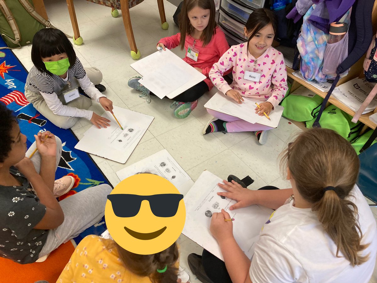 MrsZeiner's tweet photo. Working collaboratively in random groupings to make sense of problems and persevere in solving them! Also cheering on others successes when they share what they’ve learned! @wcpssmathelem @TurnerCreekES @PosProject https://t.co/GfMjimlUqP