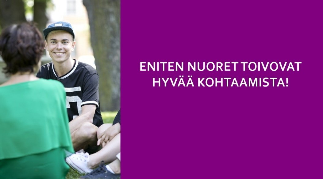 Kohtaamisen tärkeydestä nostin esille kuinka kohtaaminen on kokemus, jonka nuori muistaa tilanteesta. Jos nuori ei tunne tulleensa kohdatuksi, arvostetuksi ja kuulluksi, nuori ei koe tulleensa autetuksi. Tämä vaikuttaa merkittävästi nuoren haluun hakeutua avun piiriin myöhemmin.