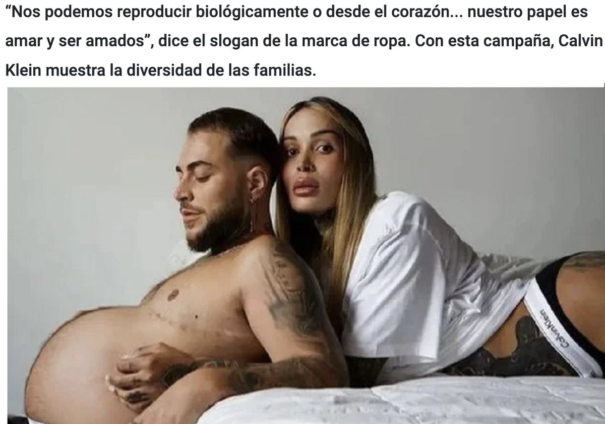 O sea: el papá, disfrazado de mamá le colocó una semillita a la mamá, disfrazada de papá...
Es decir: siguen necesitando de la biología.
By the way... ¿calzones para gente normal también tienen o sólo producen para los que padecen "disforia de género"?