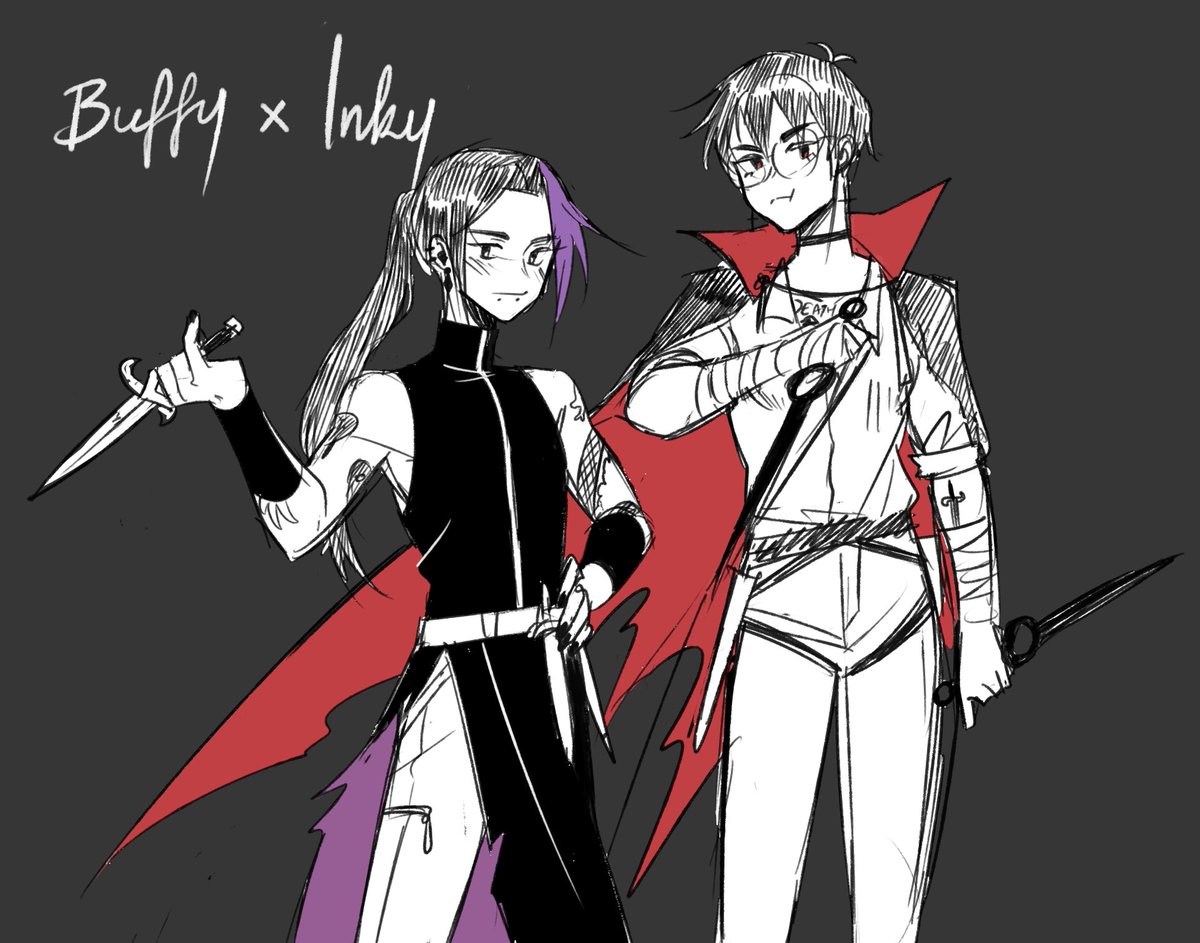 grey_owl22's tweet photo. Zombie hunters au Buffinky ??
Thought that it was a cool random idea, enby power couple >:D
Buffy belongs to @/yonderyellis, as always 😌
#othoc https://t.co/dLprKerTqc