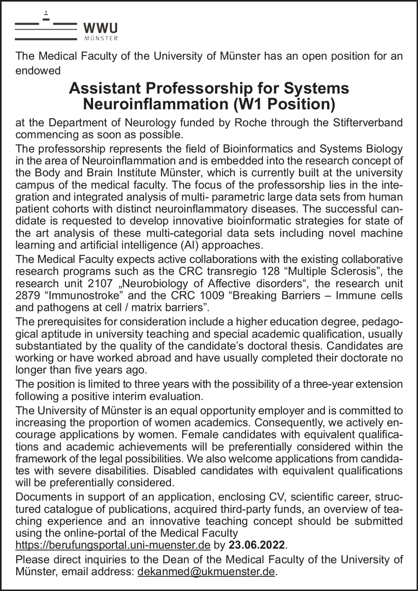 Great opportunity to work at the interface of Machine Learning and omics analysis in Neuroinflammation in close collaboration with our group.