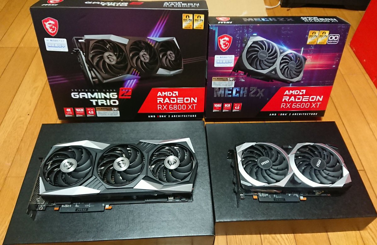 Masao_PC_life's tweet photo. AMD X MSIコラボキャンペーン
#RADEONUPGRADE にて
RX 6800 XT GAMING Z TRIO
をいただきました😍
念願のハイエンドグラボ!
RX6600XTと比べてもかなり大きい!
早速アップグレード!
存在感あっていい感じ!
大事に使わせていただきます!
ありがとうございました😊
#MSI
#AMD
#RADEONUPGRADE https://t.co/0yQ8FZZz57