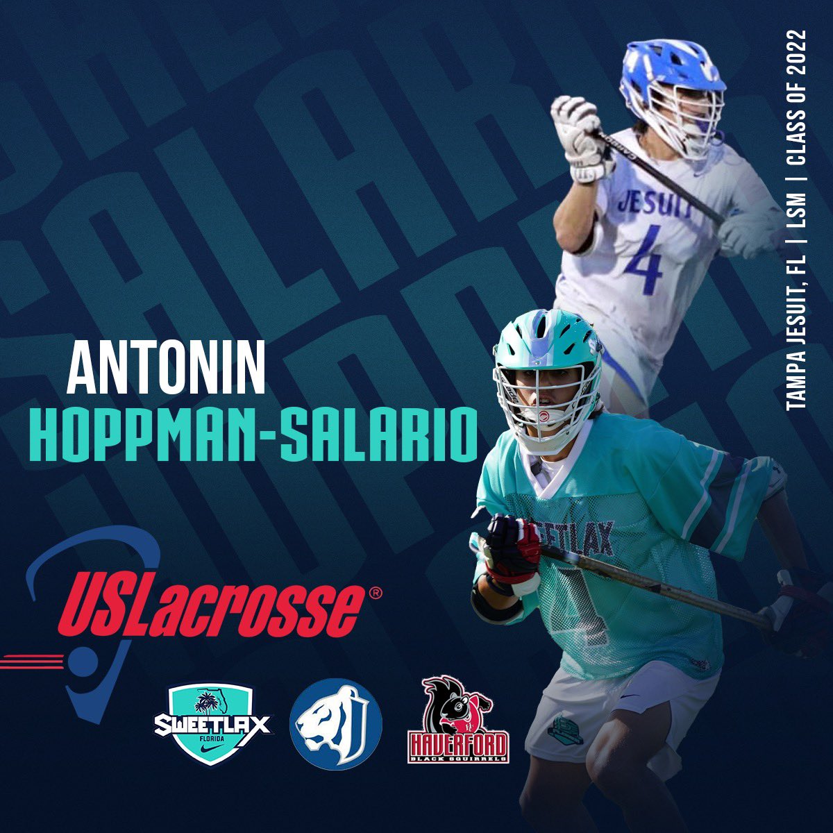 Sweetlax_Fla's tweet photo. Congratulations to Antonin Hoppman-Salario on being named a USLacrosse All American! Huge year for Antonin and we canβt wait to see what the future holds at Haverford! #sweetlax #sweetlaxfla #bethebest https://t.co/rtgSwvQbFu